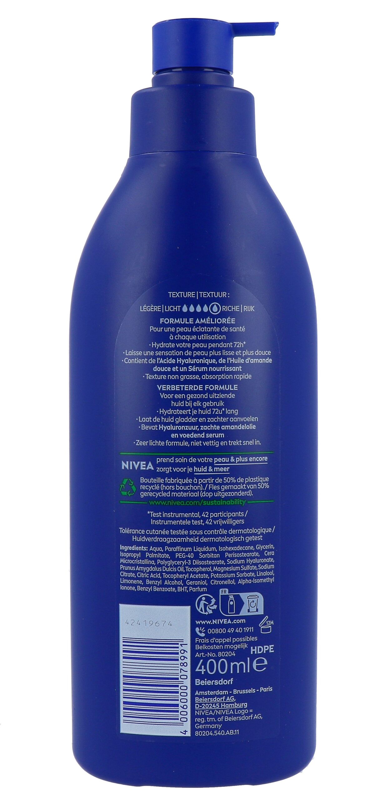 Nivea Verzorgende Milk Met Pomp (400 ml)