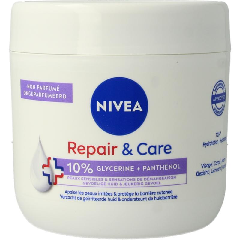 Nivea Repair & Care Bodycreme Fragrance Free Sensitive (400 ml)