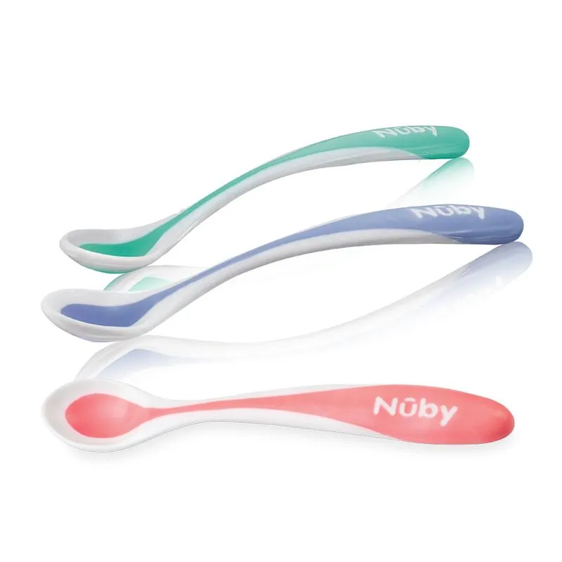 Nuby Warmtegevoelige Lepel Met Zachte Rand 3+ Maanden (2 stuks)