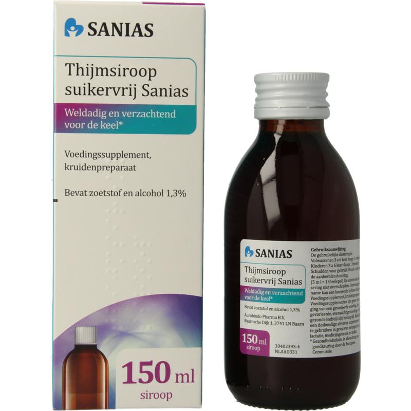 Sanias Thijmsiroop Suikervrij (150 ml)