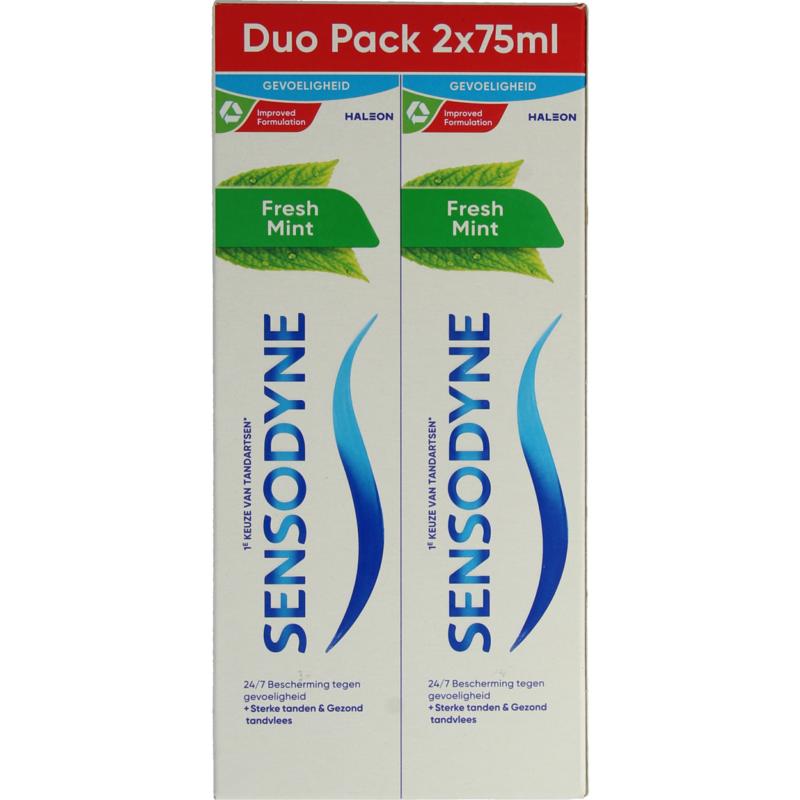 Sensodyne Tandpasta Fresh Mint 2 x 75ml (150 ml)