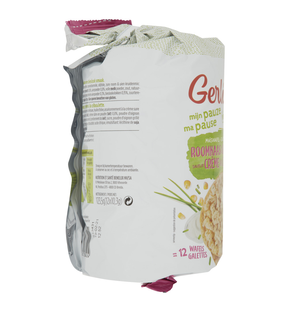 Gerlinéa Maiswafel zure room ui en bieslook (124 gr) - image 4