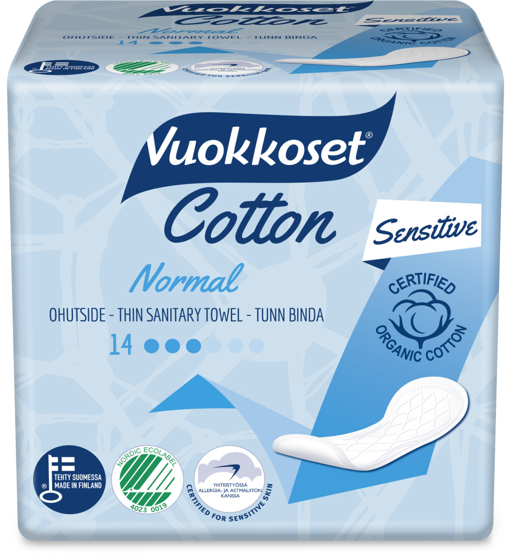 Vuokko set Maandverband normaal organisch katoen (14 stuks)