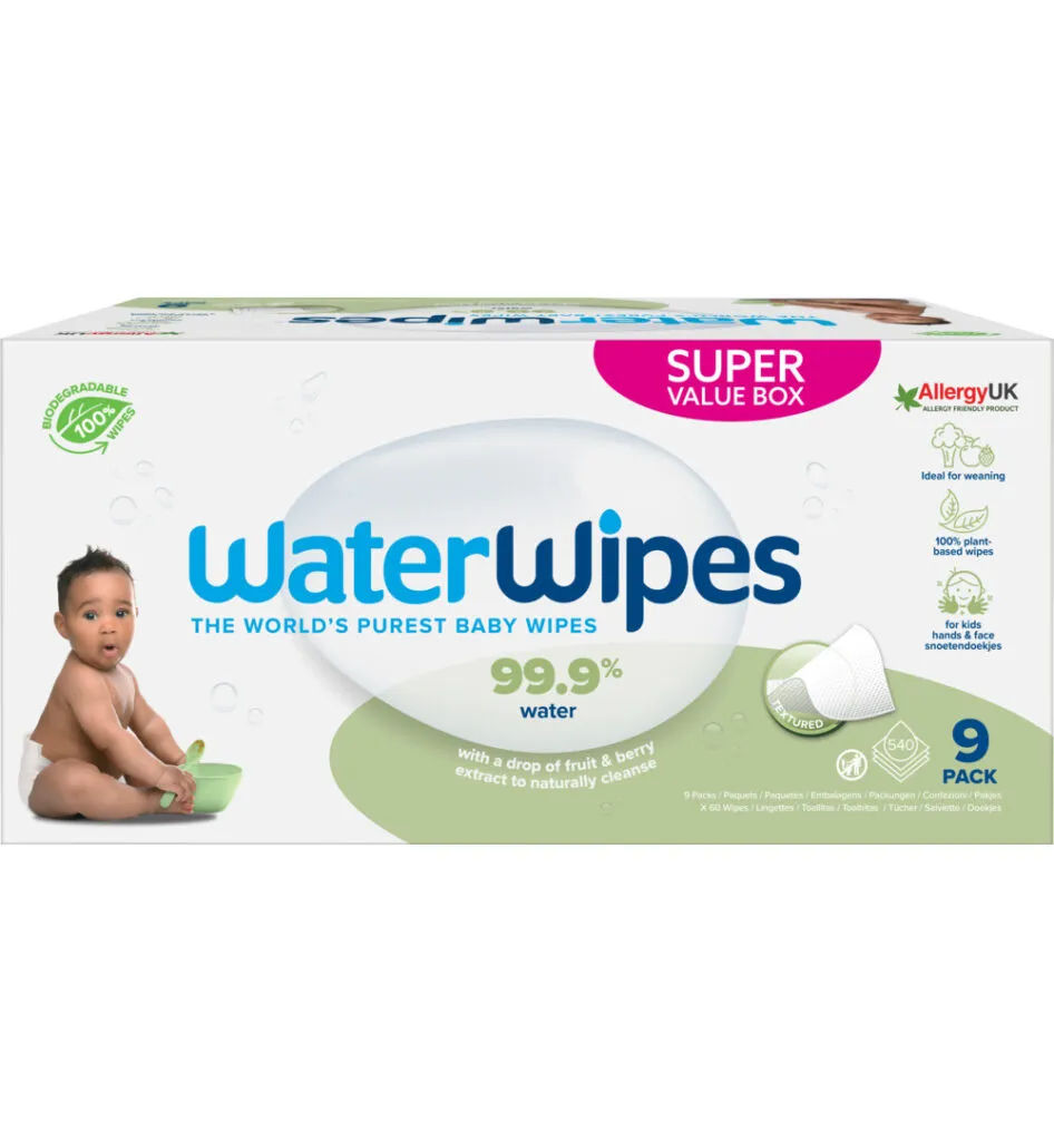 WaterWipes Snoetendoekjes 9-pak (540 stuks)