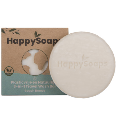Happysoaps 3-in-1 Travel wash beach (40 gr)