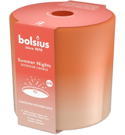 Bolsius Summer Nights glas 120/126 Ivoor (1 stuk)