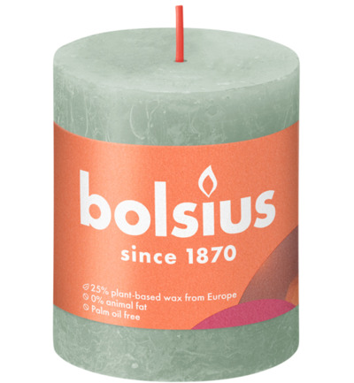 Bolsius Shine Rustiekkaars 80/68 Jadegreen (1 stuk)