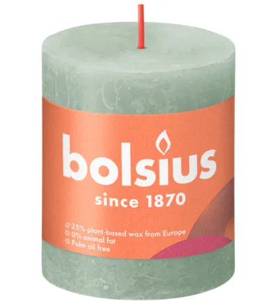 Bolsius Shine Rustiekkaars 80/68 Jadegreen (1 stuk)