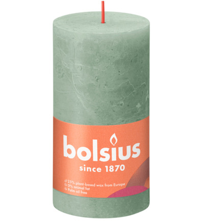 Bolsius Shine Rustiekkaars 130/68 Jadegreen (1 stuk)