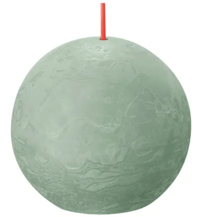 Bolsius Shine Rustiek Bolkaars Ø76Mm Jadegreen (1 stuk)