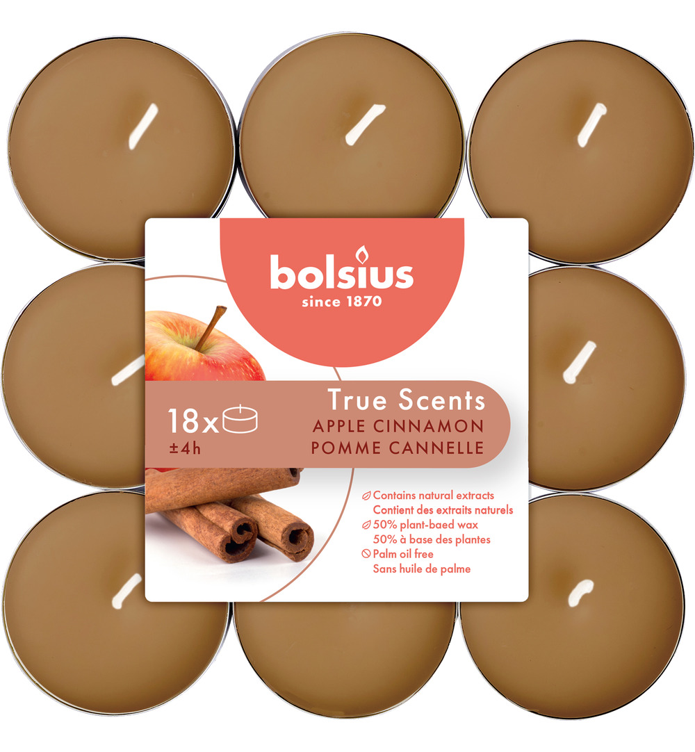 Bolsius True Scents Geurtheelichten 4U Apple Cinnamon (1 stuk)
