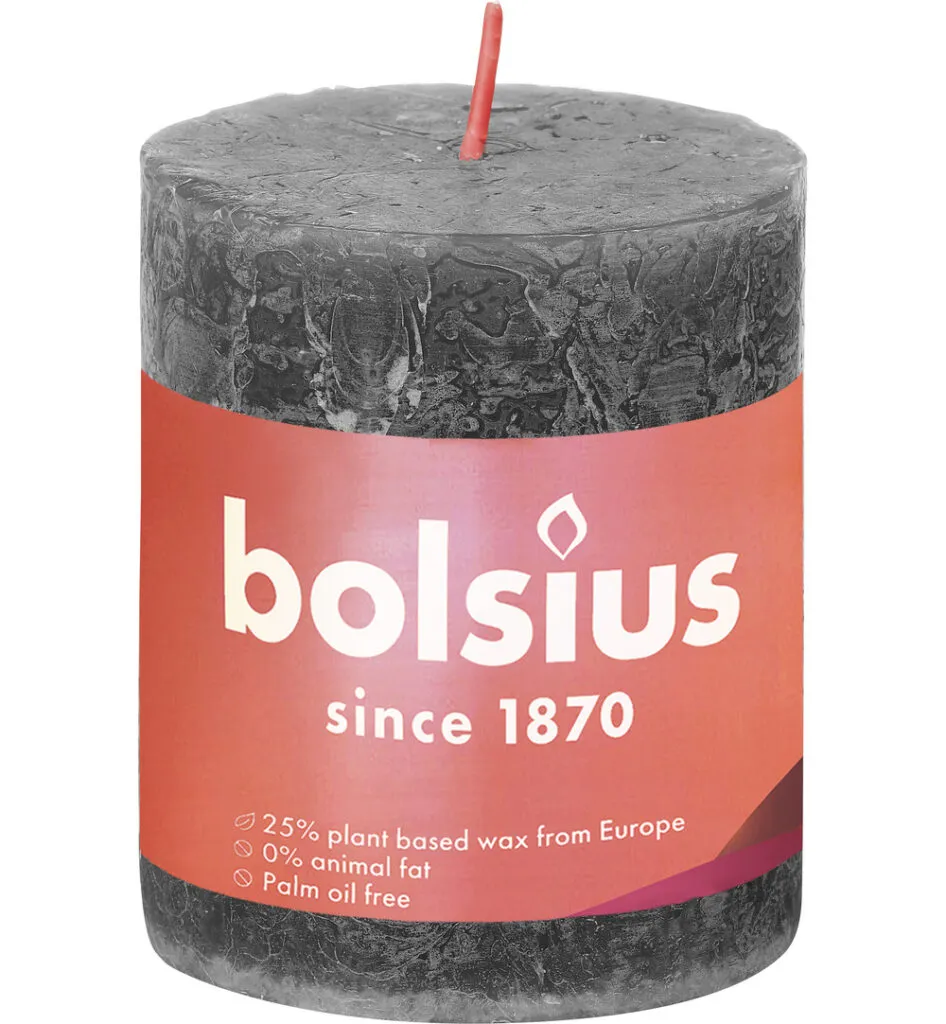 Bolsius Shine Rustiekkaars 80/68 Stormygrey (1 stuk)