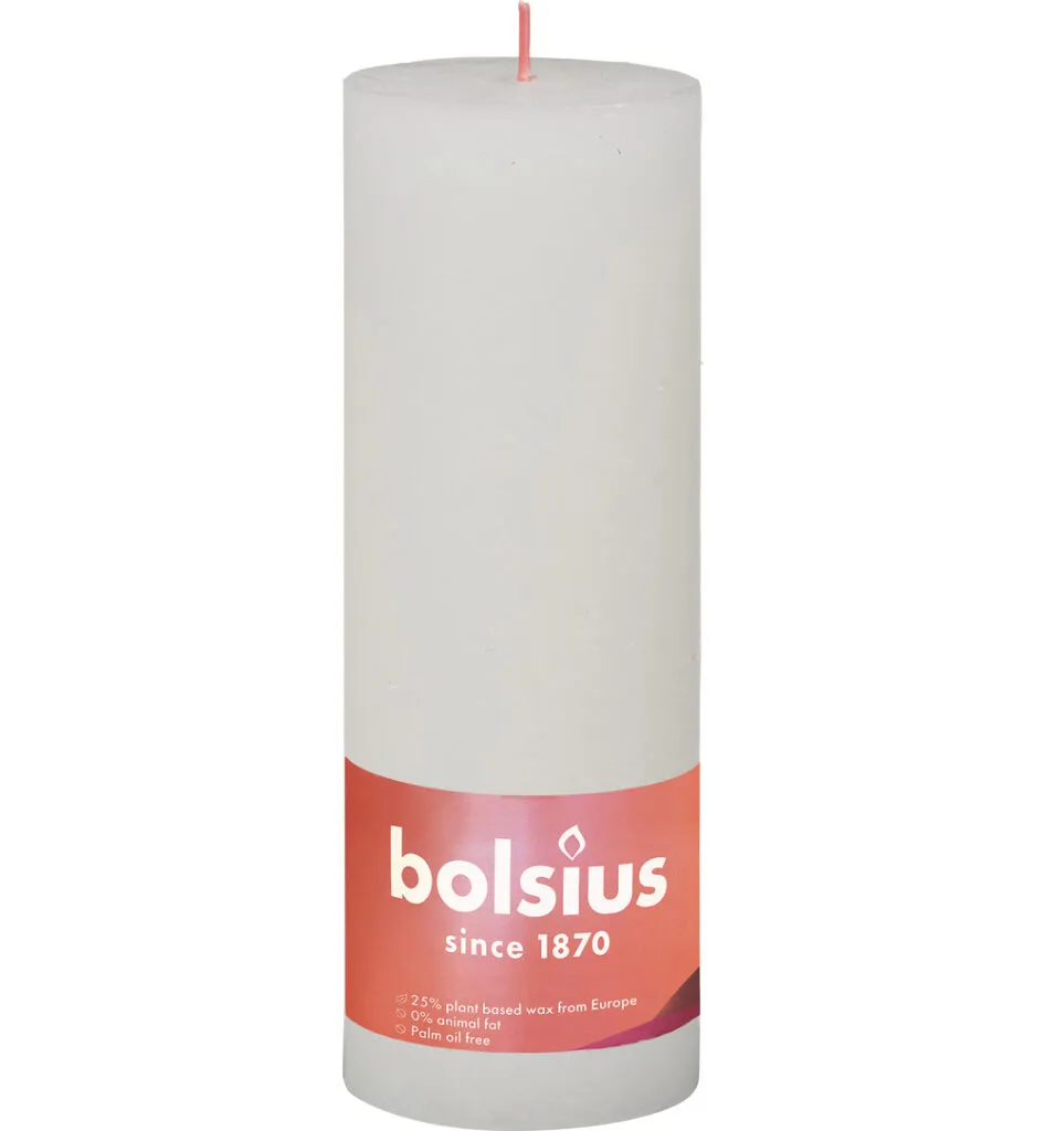 Bolsius Shine Rustiekkaars 190/68 Cloudy White (1 stuk)