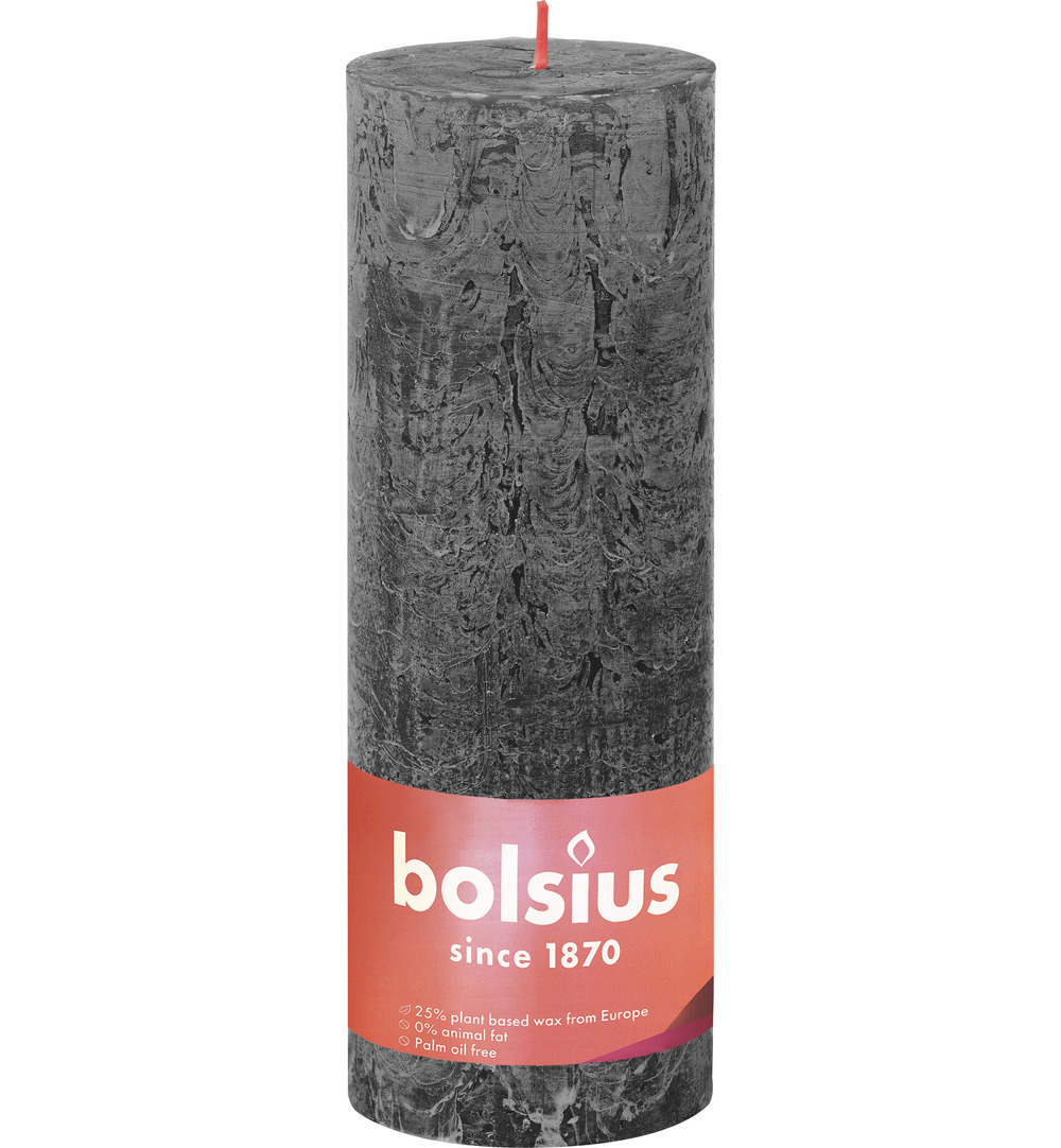 Bolsius Shine Rustiekkaars 190/68 Stormygrey (1 stuk)