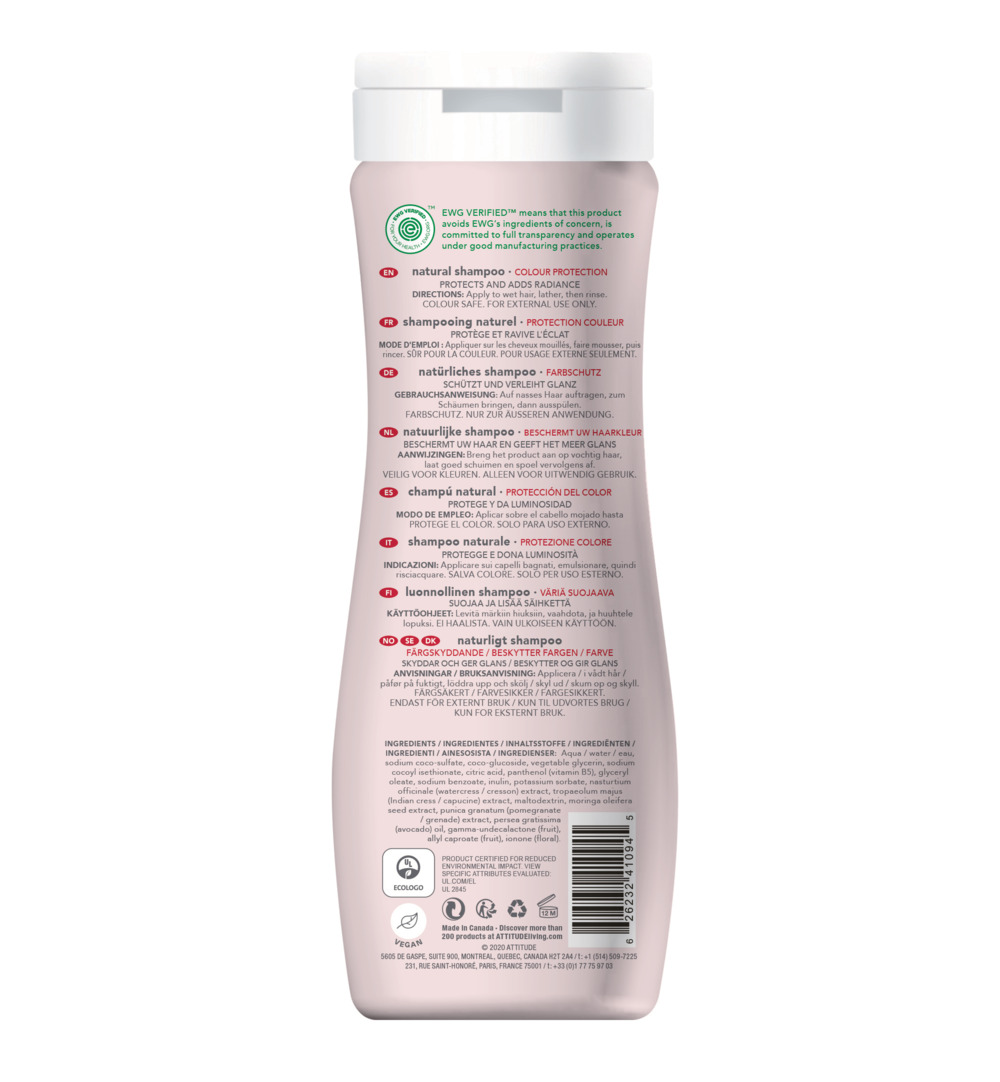 Attitude Super Leaves Shampoo kleur beschermend (473 ml)