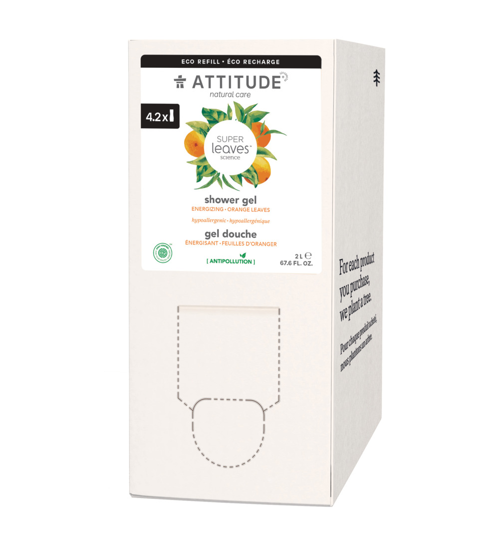 Attitude Super Leaves Bulk2 Go Douche gel verkwikkend (2000 ml)