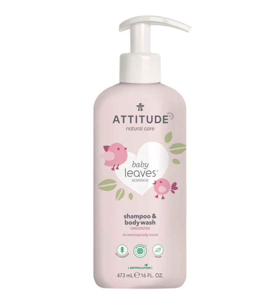 Attitude Baby Leaves 2in1 shampoo parfum vrij (473 ml)