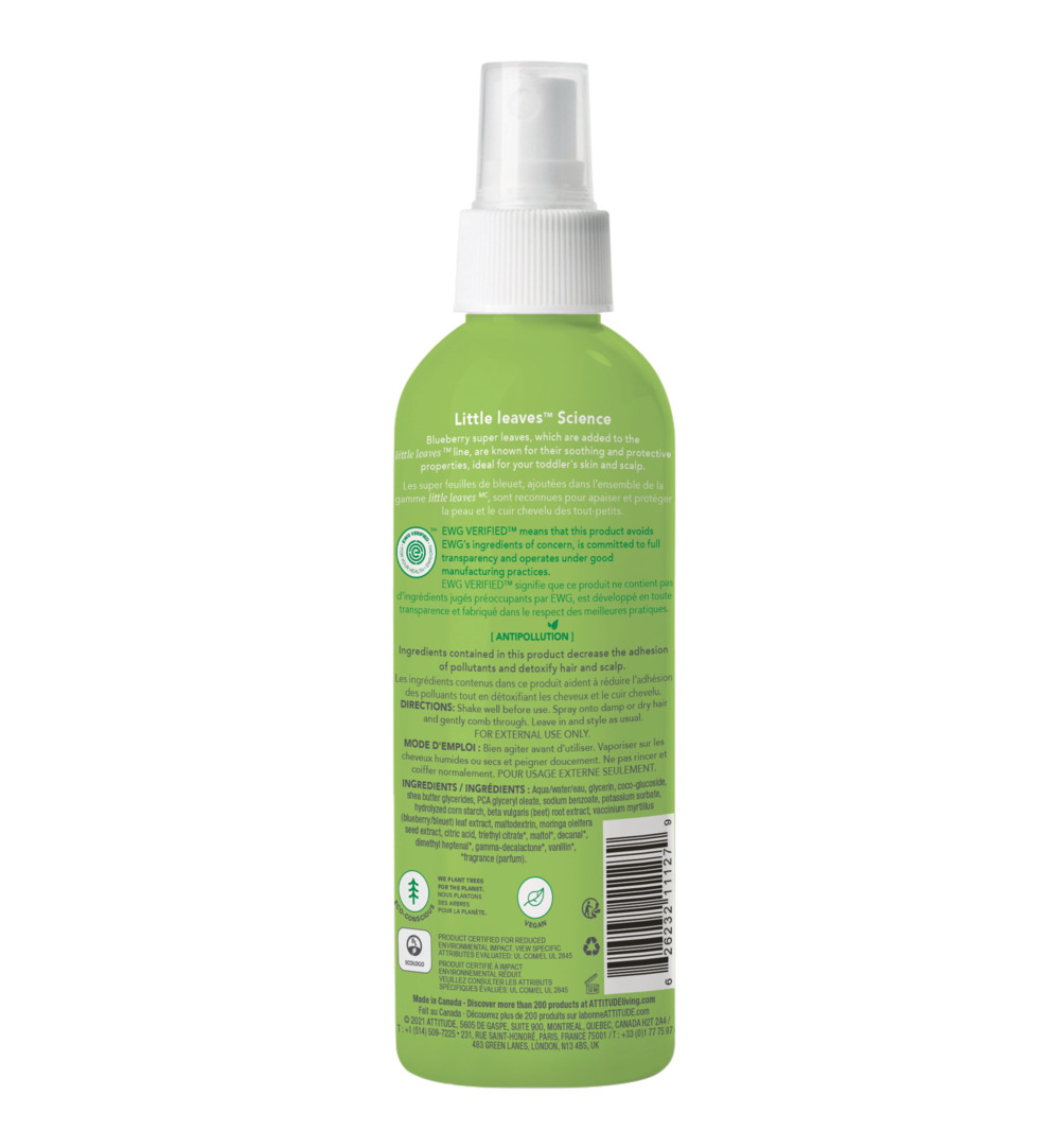 Attitude Little Leaves Anti-klit haarspray watermeloen & kokos (240 ml)