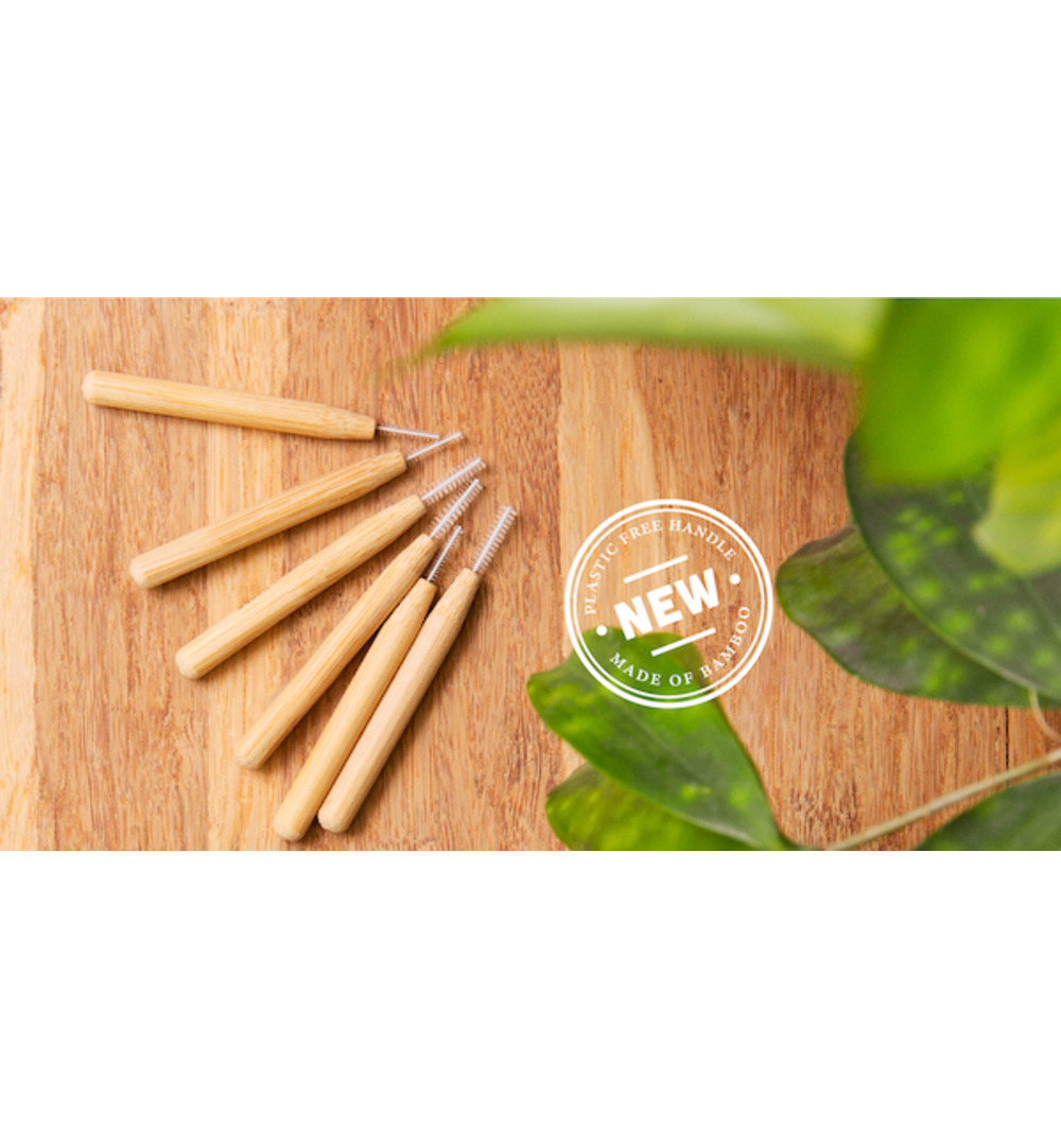 Hydrophil Tandenragers 0,40mm met bamboe handvat en nylon van castorol (6 stuks) - image 2