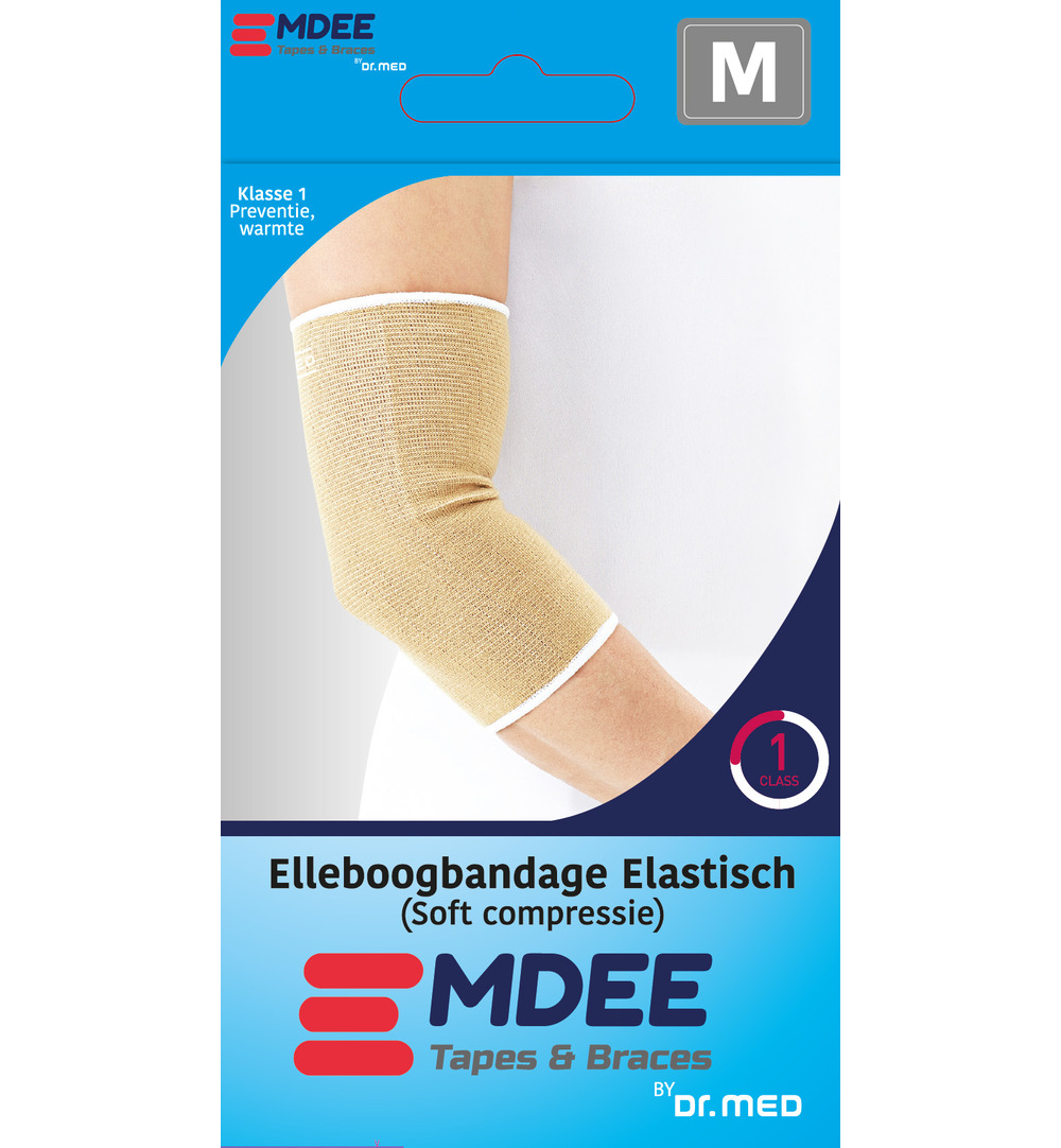 Emdee Elastic Support Elleboog Maat M Huidskleur (1 stuk)