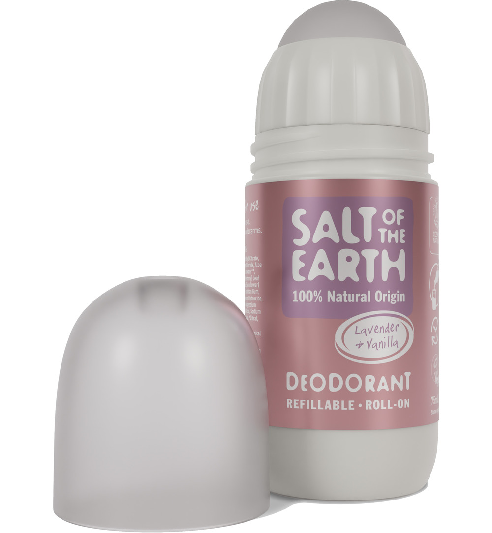 Salt Of The Earth Natural Deodorant Roll On, Lavender & Vanilla (75 ml)