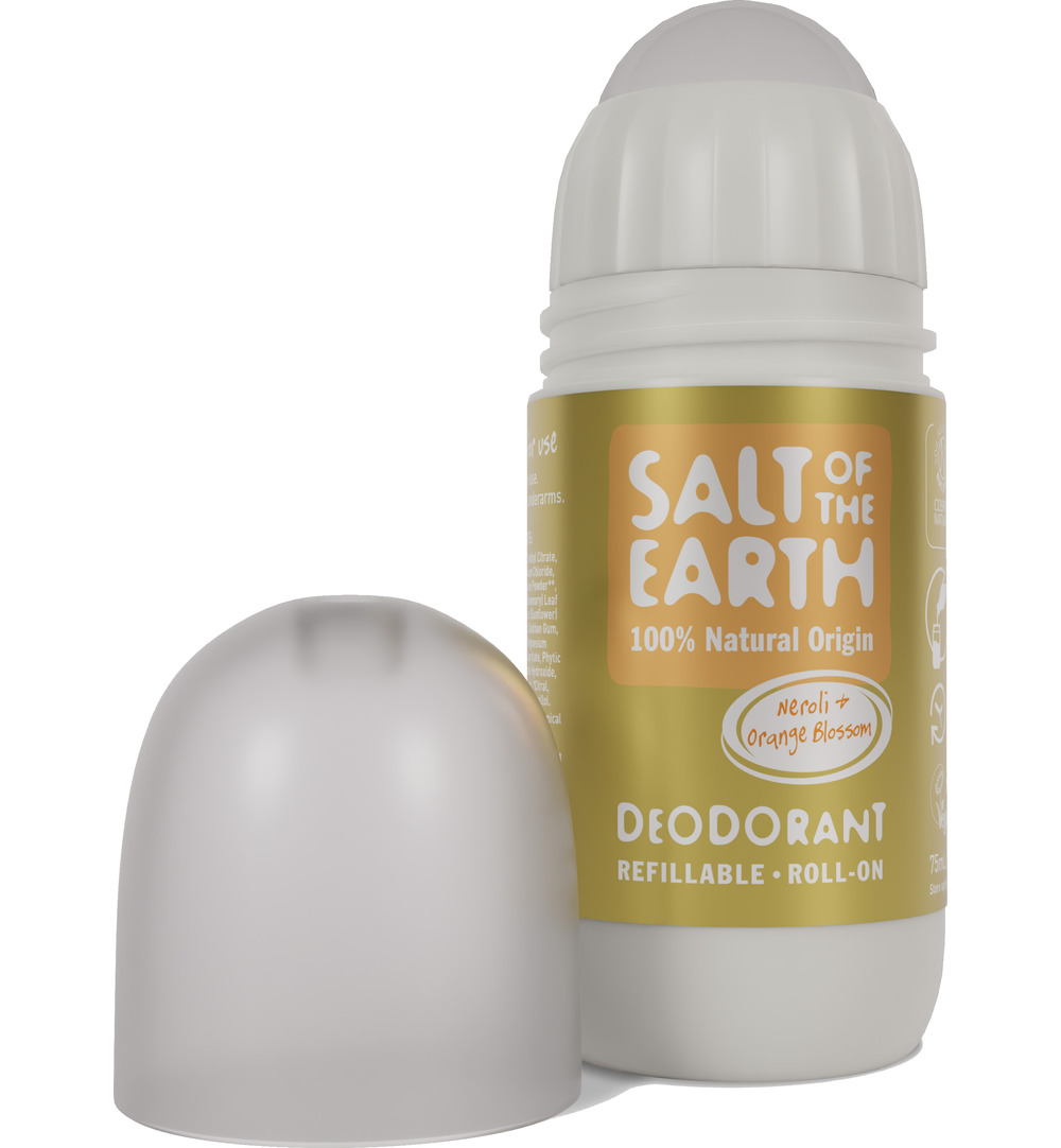 Salt Of The Earth Natural Deodorant Roll On, Neroli & Orange Blossom (75 ml)