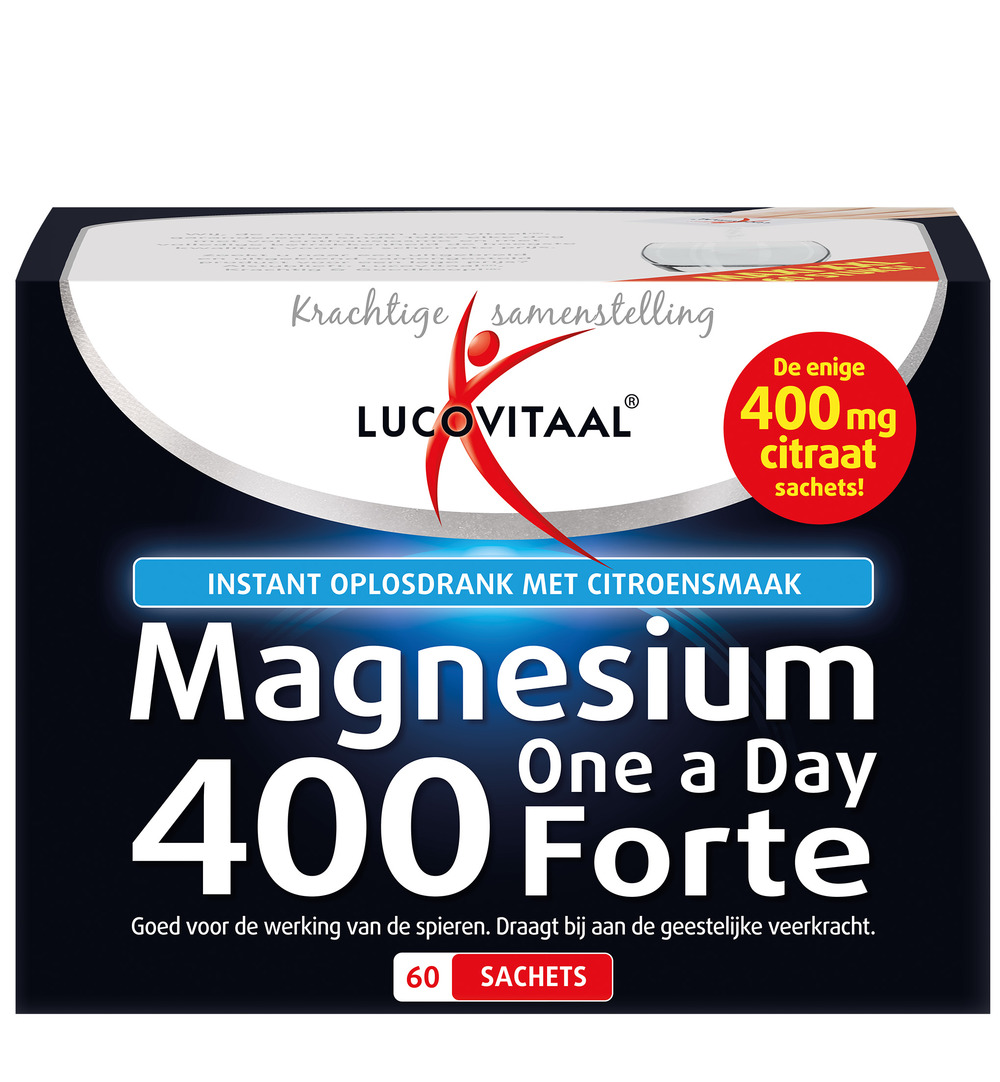 Lucovitaal Magnesium Citraat Poeder 400mg (60 zakjes)