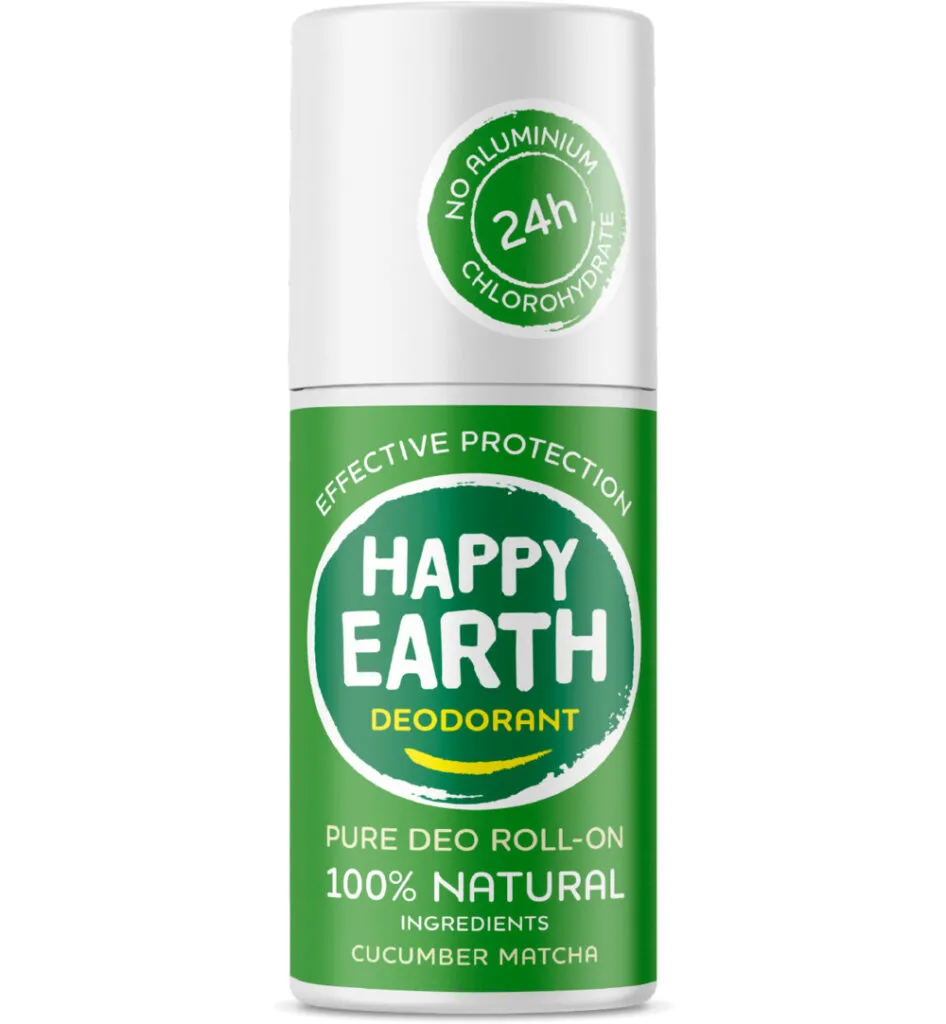 Happy Earth Pure deodorant roll-on cucumber matcha (75 ml)