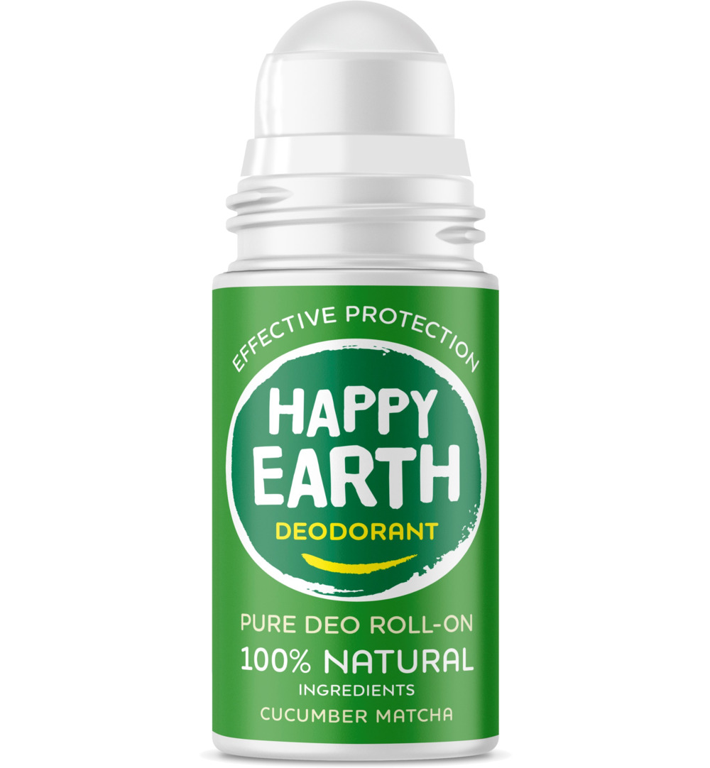 Happy Earth Pure deodorant roll-on cucumber matcha (75 ml)