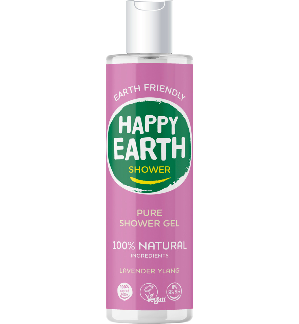 Happy Earth Pure showergel lavender ylang (300 ml)