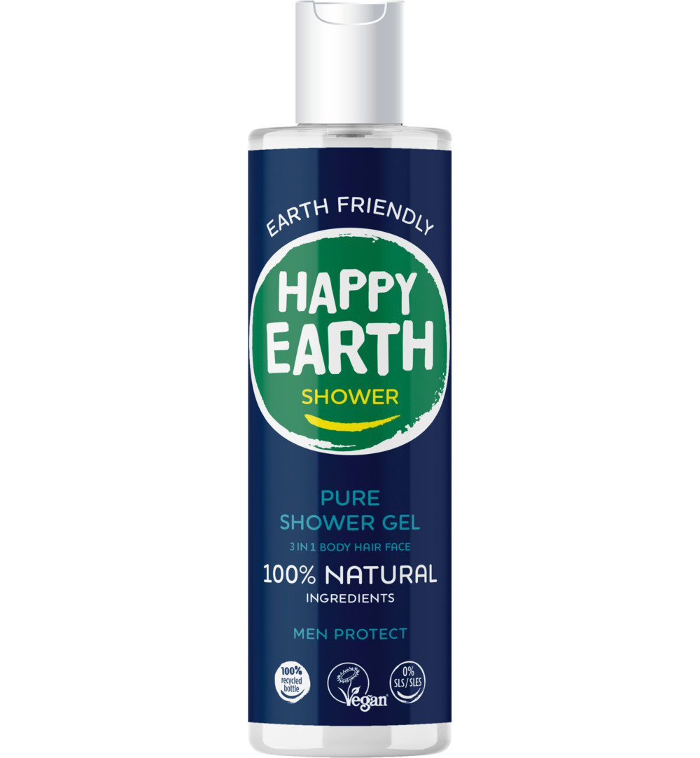 Happy Earth Pure showergel men protect (300 ml)