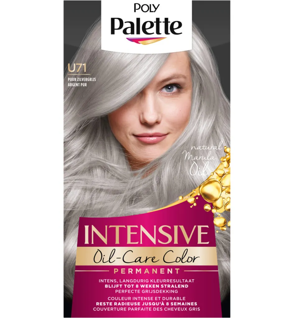 Poly Palette Haarverf -  U71 Puur Zilvergrijs (1 stuk)