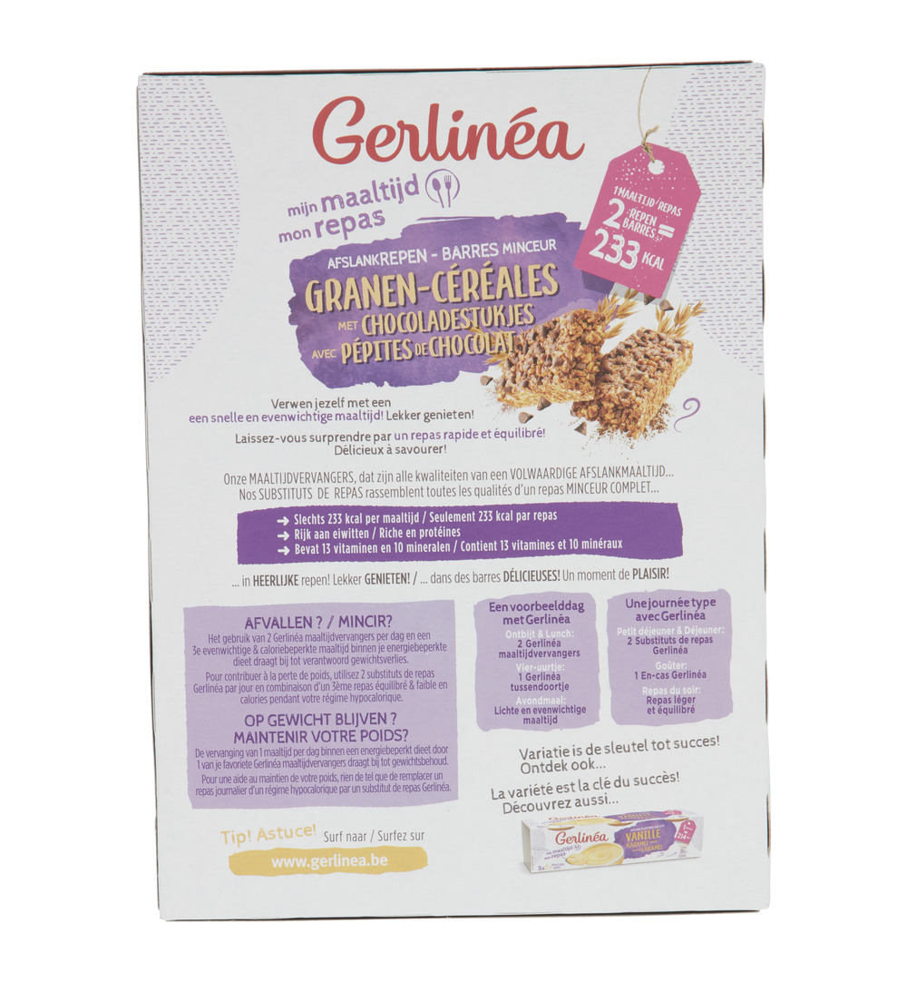 Gerlinéa Maaltijdrepengranen & Stukjes Chocolade (372 gr)