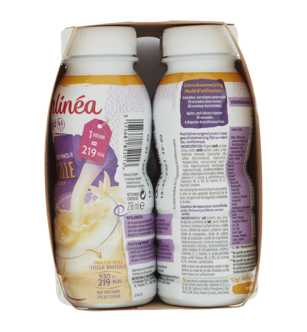 Gerlinéa Afslank Drinkmaaltijd Vanille smaak 4-pack (4 x 236 ml) - image 2
