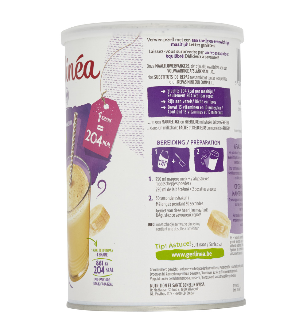 Gerlinéa Afslank Maaltijdshake Banaan (436 gr) - image 2