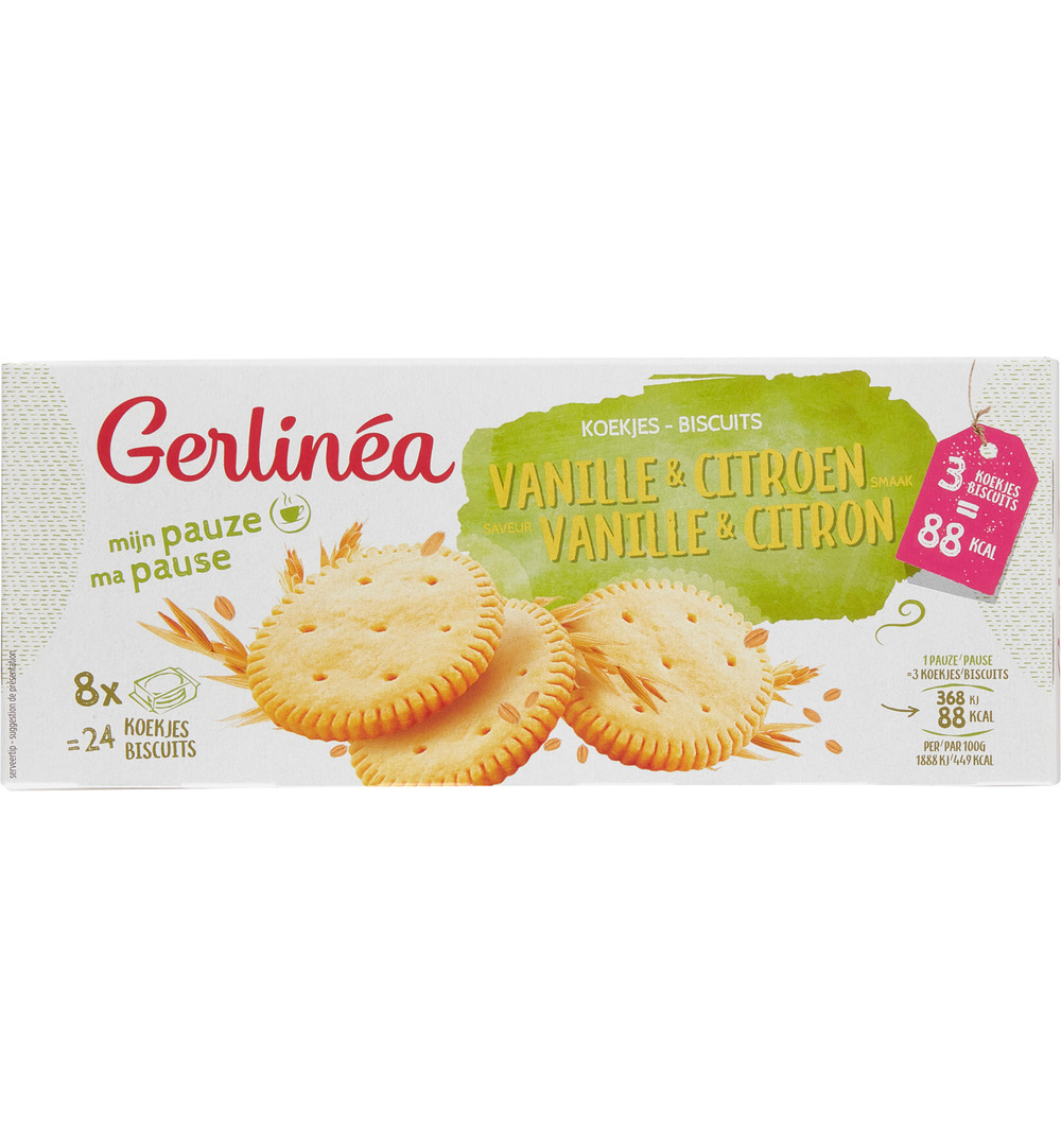 Gerlinéa Koekjes Vanille & Citroen smaak (156 gr)