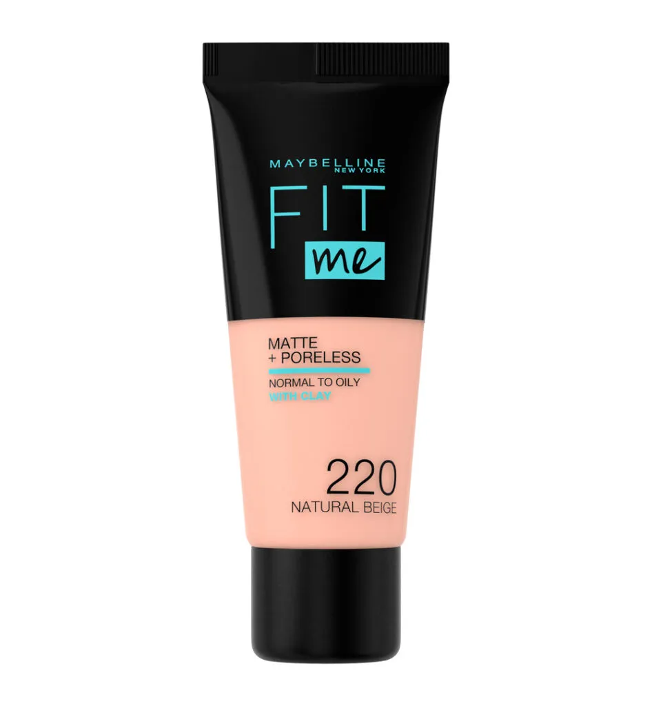 Maybelline New York Fit Me matte & poreless foundation 220 nat beige (1 stuk)