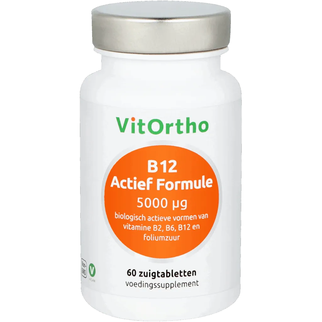 Vitortho B12 Actief Formule 5000 Mcg (60 zuigtabletten)