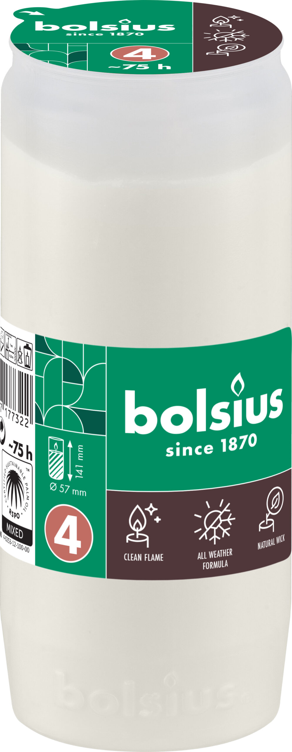 Bolsius Compolight Nr 4 Wit (1 stuk)