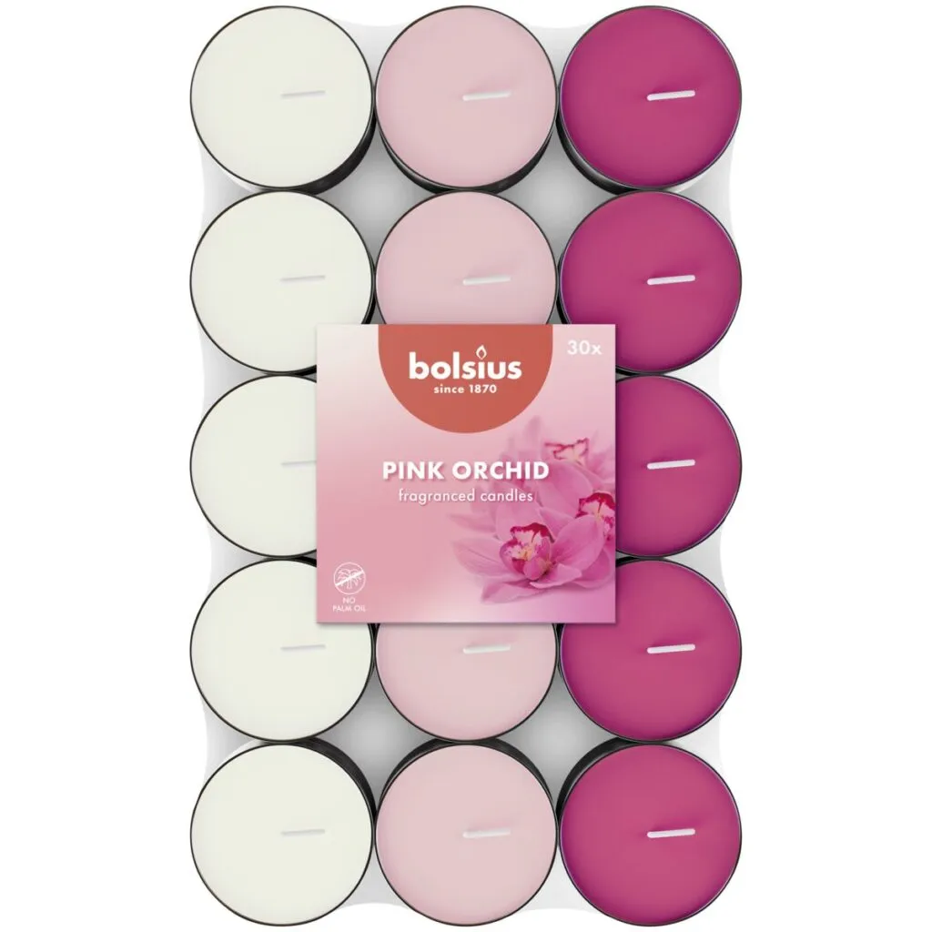 Bolsius Geurtheelicht 3,5U Orchid Scented Pack  (30 stuks)