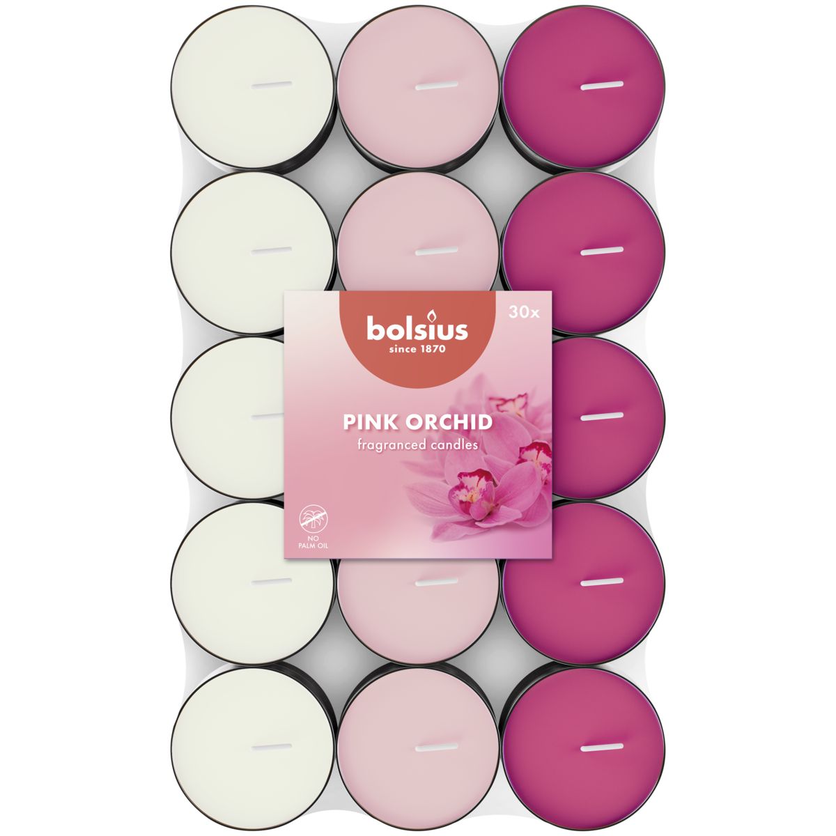 Bolsius Geurtheelicht 3,5U Orchid Scented Pack  (30 stuks)