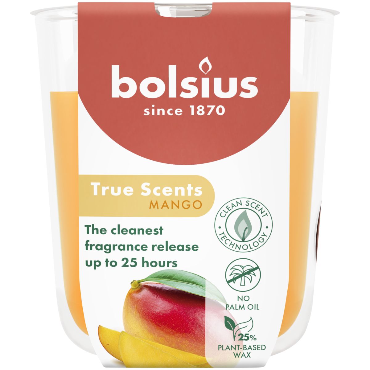 Bolsius Geurglas 80/73 True Scents Mango (1 stuk)