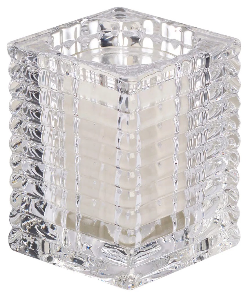 Bolsius Theelicht Houder Ribbed Transparant (1 stuk)