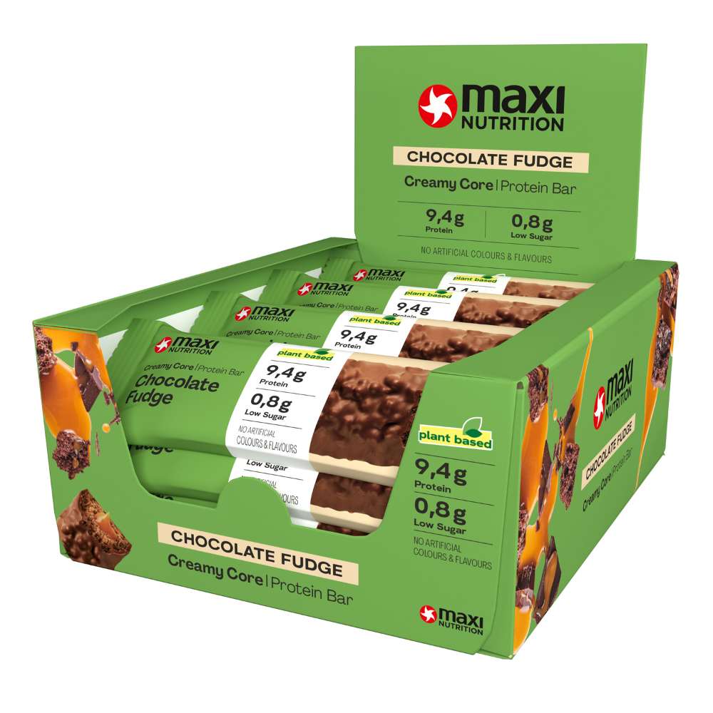 12x Maxi Nutrition Creamy Core Bar (Vegan) Chocolate Fudge (45 gr)