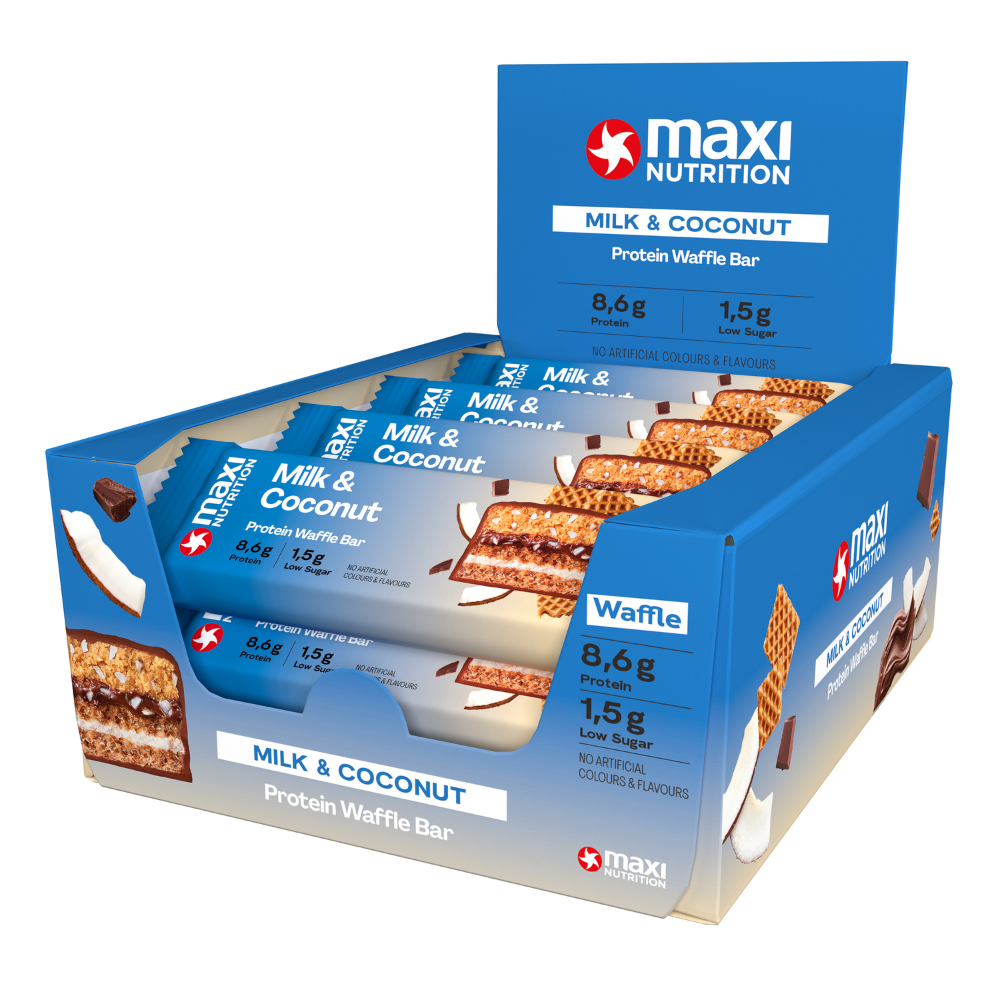 12x Maxi Nutrition Waffle Protein Bar Milk & Coconut (40 gr)