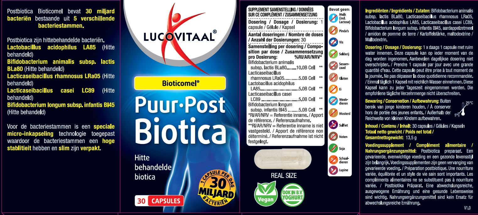 Lucovitaal Puur Post Probiotica  (30 capsules)