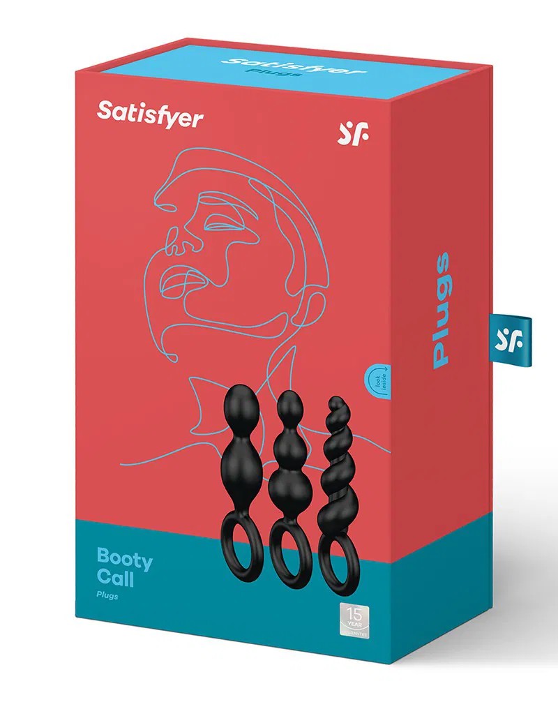 Satisfyer Booty Call Plugs Set Of 3 - Black (1 set)