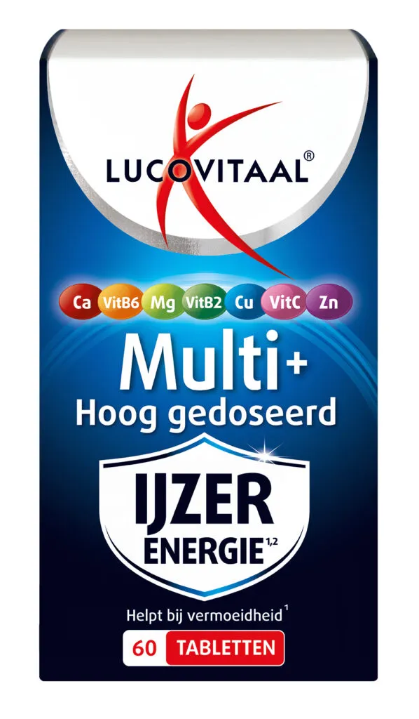 Lucovitaal Multi+ IJzer Energie Hoog gedoseerd (60 tabletten)