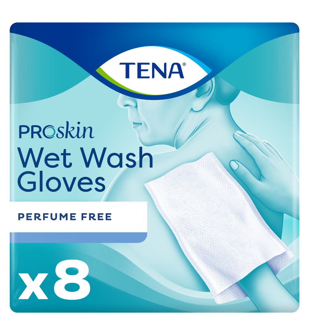 Tena Wet Wash Glove No perfume 8 (8 stuks)