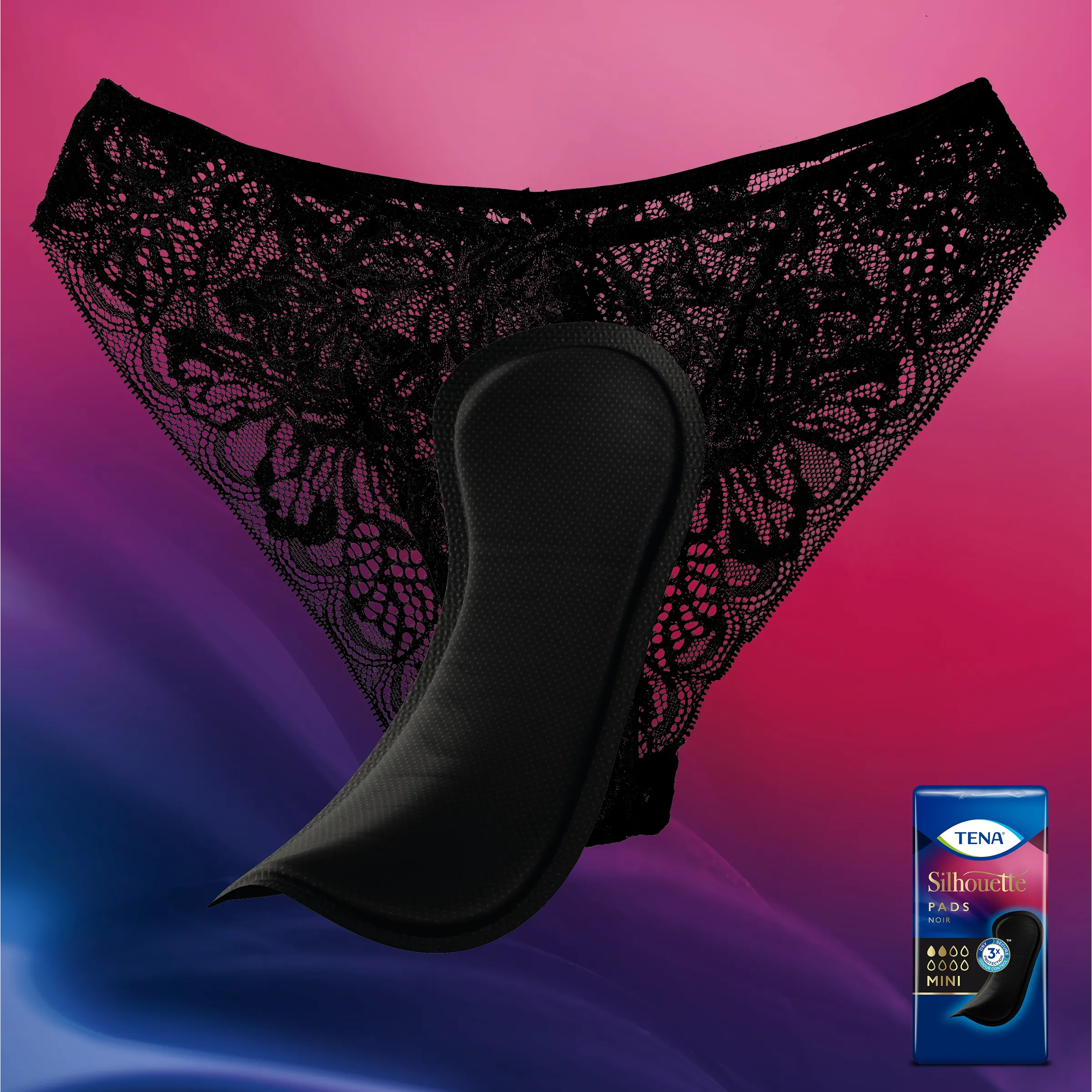 Tena Silhouette noir mini pad (18 stuks) - image 3
